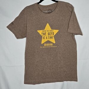 Large Save The World One Beer At A Time Tee Eco Friendly Recycle Reduce Reuse